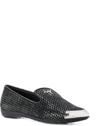 schwarze Leder Slipper von Giuseppe Zanotti Design