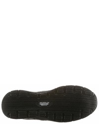 schwarze Leder Slipper von Skechers