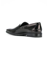 schwarze Leder Slipper von Tod's