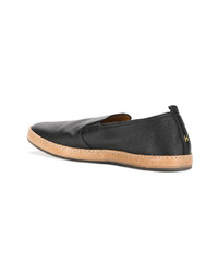 schwarze Leder Slipper von Henderson Baracco