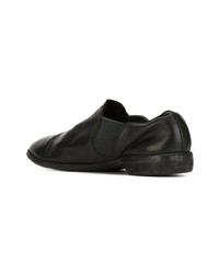 schwarze Leder Slipper von Guidi