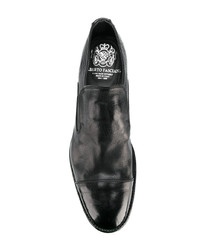 schwarze Leder Slipper von Alberto Fasciani