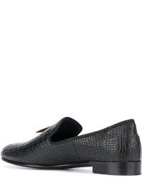 schwarze Leder Slipper von Giuseppe Zanotti Design