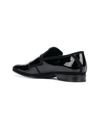 schwarze Leder Slipper von Jimmy Choo