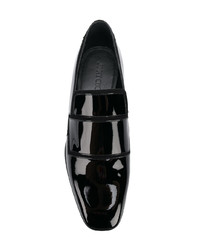 schwarze Leder Slipper von Jimmy Choo