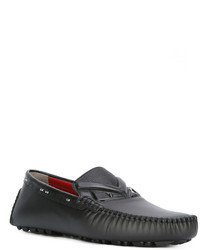 schwarze Leder Slipper von Fendi