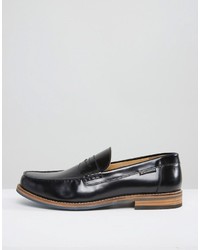 schwarze Leder Slipper von Ben Sherman