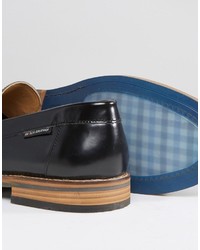 schwarze Leder Slipper von Ben Sherman