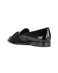 schwarze Leder Slipper von Giuseppe Zanotti Design