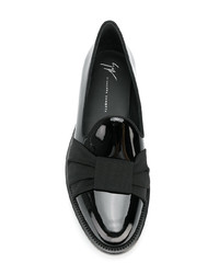 schwarze Leder Slipper von Giuseppe Zanotti Design