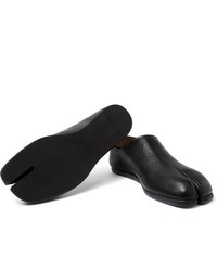 schwarze Leder Slipper von Maison Margiela