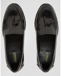 schwarze Leder Slipper von Park Lane