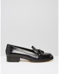 schwarze Leder Slipper von Park Lane