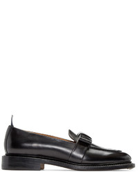 schwarze Leder Slipper von Thom Browne