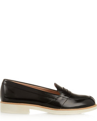 schwarze Leder Slipper von Tod's