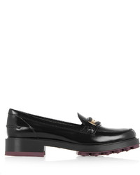 schwarze Leder Slipper von Tod's