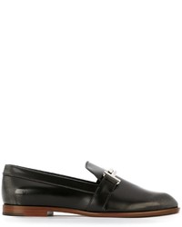 schwarze Leder Slipper von Tod's