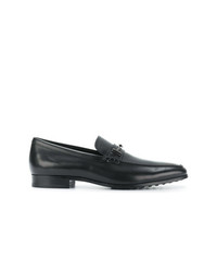 schwarze Leder Slipper von Tod's