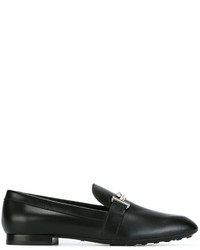 schwarze Leder Slipper von Tod's