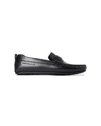 schwarze Leder Slipper von Tommy Hilfiger