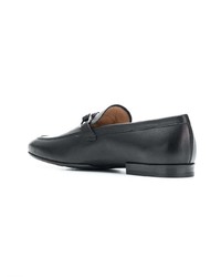 schwarze Leder Slipper von Salvatore Ferragamo