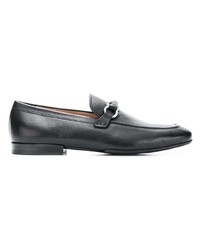 schwarze Leder Slipper von Salvatore Ferragamo