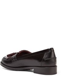 schwarze Leder Slipper von Tod's