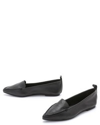 schwarze Leder Slipper von Jeffrey Campbell