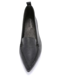 schwarze Leder Slipper von Jeffrey Campbell