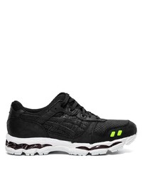 schwarze Leder Sportschuhe von Asics