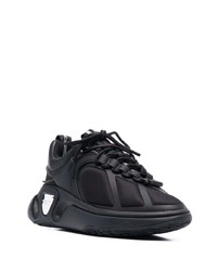 schwarze Leder Sportschuhe von Balmain