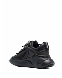 schwarze Leder Sportschuhe von Balmain