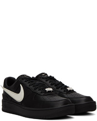 schwarze Leder Sportschuhe von Nike