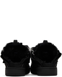 schwarze Leder Sportschuhe von Lanvin