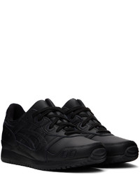 schwarze Leder Sportschuhe von Asics