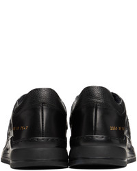 schwarze Leder Sportschuhe von Common Projects