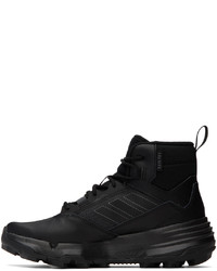 schwarze Leder Sportschuhe von adidas Originals