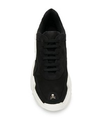 schwarze Leder Sportschuhe von Philipp Plein