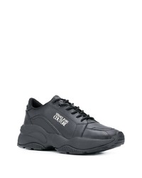 schwarze Leder Sportschuhe von VERSACE JEANS COUTURE