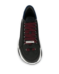 schwarze Leder Sportschuhe von DSQUARED2