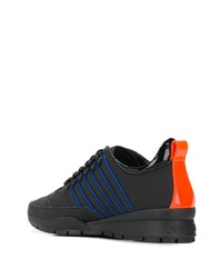 schwarze Leder Sportschuhe von DSQUARED2