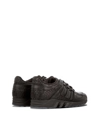 schwarze Leder Sportschuhe von adidas