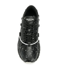 schwarze Leder Sportschuhe von Valentino