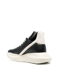 schwarze Leder Sportschuhe von Rick Owens