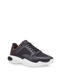 schwarze Leder Sportschuhe von Fendi