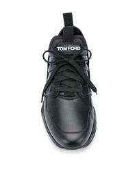 schwarze Leder Sportschuhe von Tom Ford