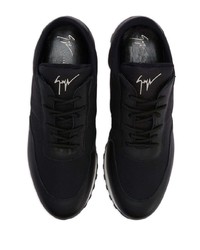 schwarze Leder Sportschuhe von Giuseppe Zanotti