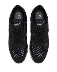 schwarze Leder Sportschuhe von Giuseppe Zanotti