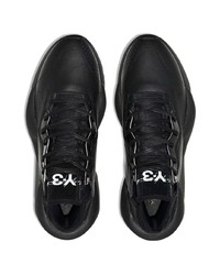 schwarze Leder Sportschuhe von Y-3