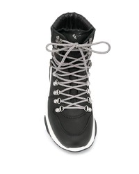 schwarze Leder Sportschuhe von DSQUARED2